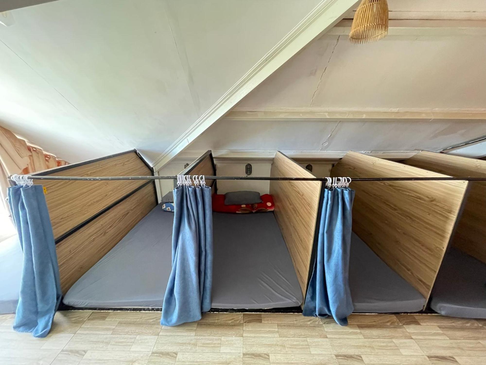 Single Bed in Dormitory Room in Attic
